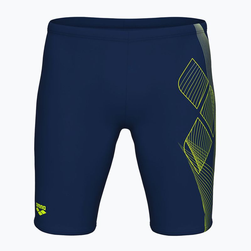 Pantaloni scurți de înot pentru bărbați arena Sea Water Swim Jammer navy/artic lime