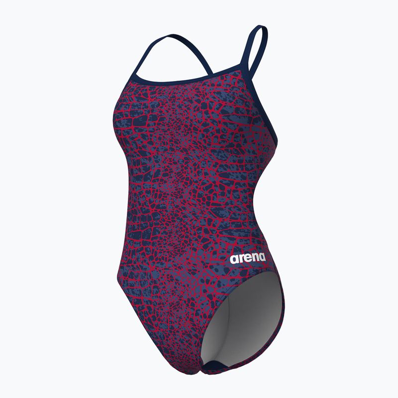 Costum de baie întreg pentru femei arena Snake Skin Challenge navy/team redwhiteblue 4