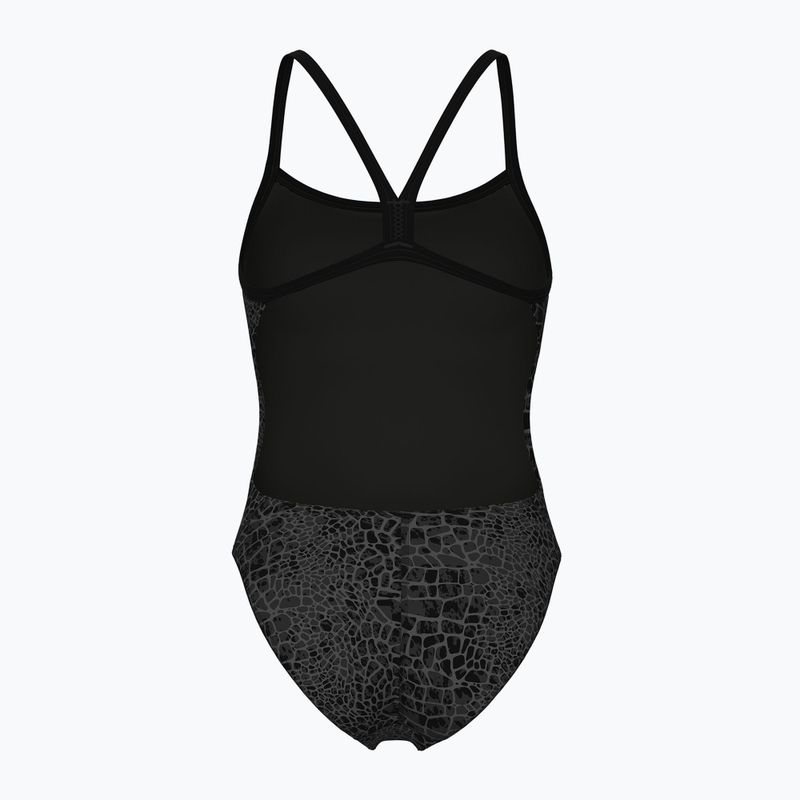Costum de baie întreg pentru femei arena Snake Skin Challenge black/team black 2
