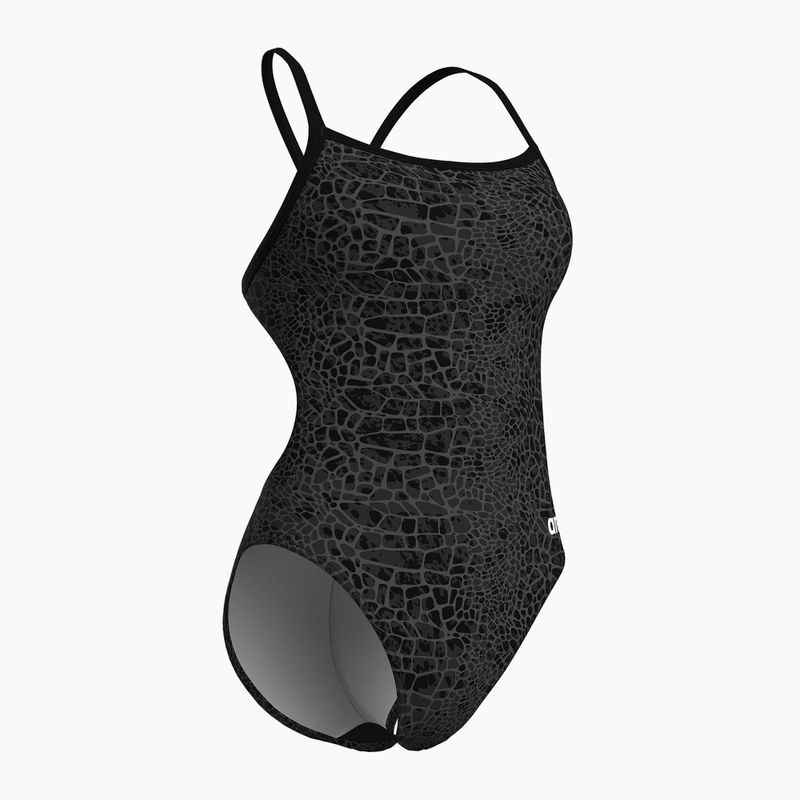Costum de baie întreg pentru femei arena Snake Skin Challenge black/team black 3