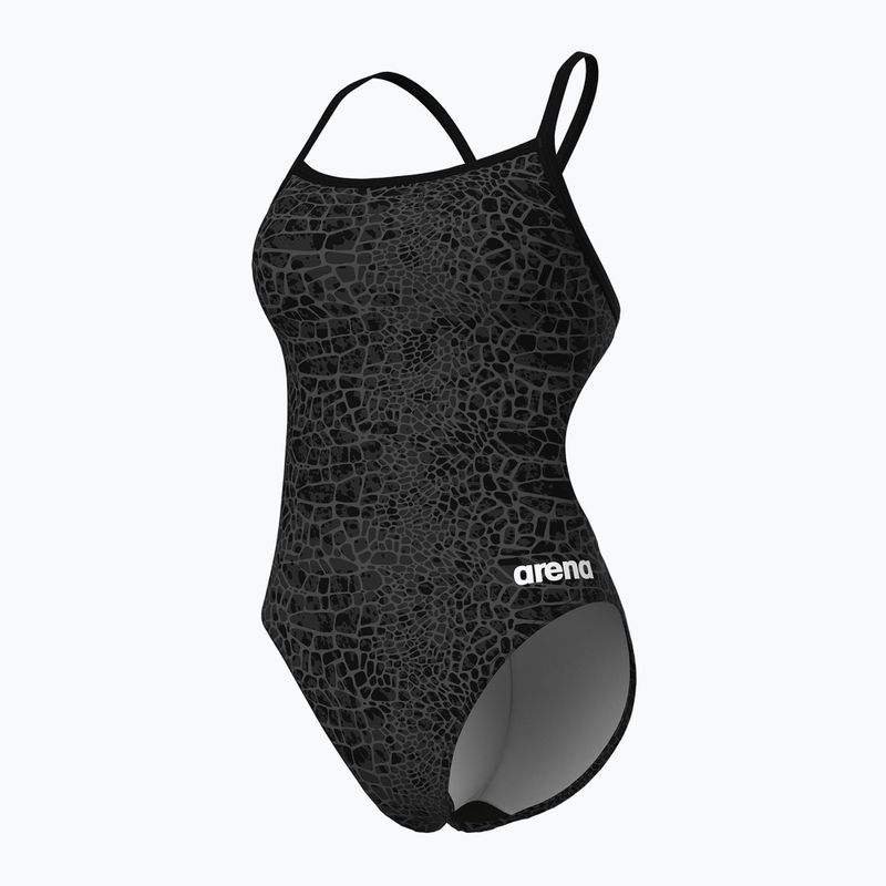 Costum de baie întreg pentru femei arena Snake Skin Challenge black/team black 4