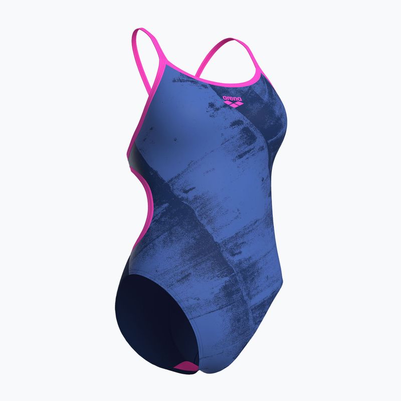 Costum de baie întreg pentru femei arena Arch Lace Back multi blue/navy/shocking pink 3