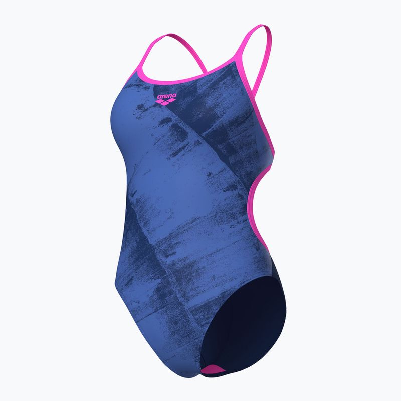 Costum de baie întreg pentru femei arena Arch Lace Back multi blue/navy/shocking pink 4
