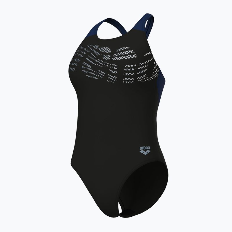 Costum de baie întreg pentru femei arena Flowing V Back black/navy 4