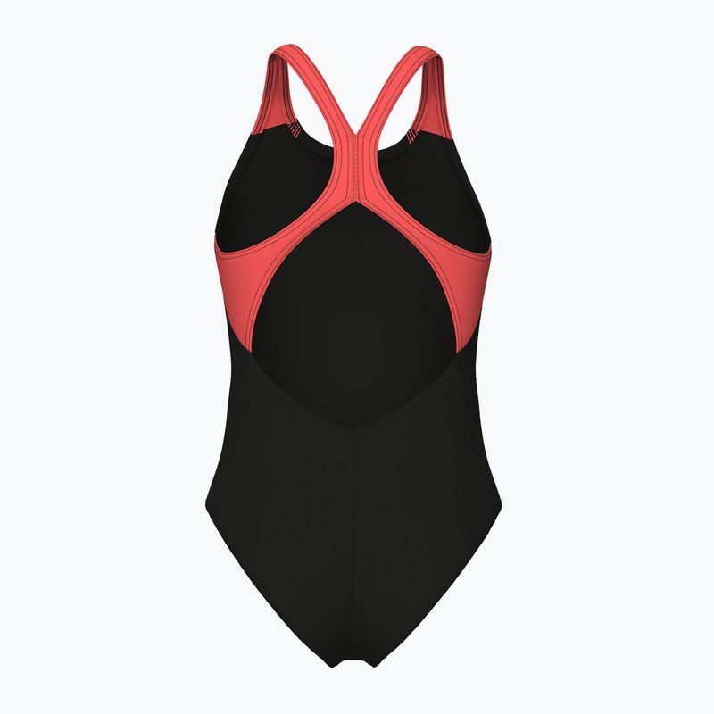 Costum de baie întreg pentru femei arena Blast V Back black/calypso coral 2