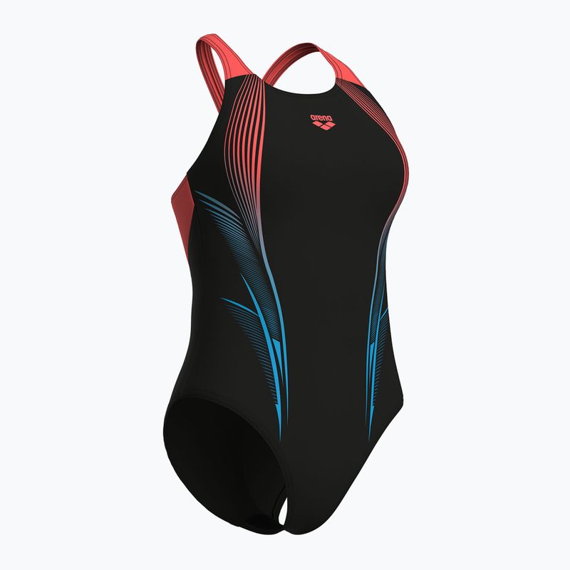 Costum de baie întreg pentru femei arena Blast V Back black/calypso coral 3