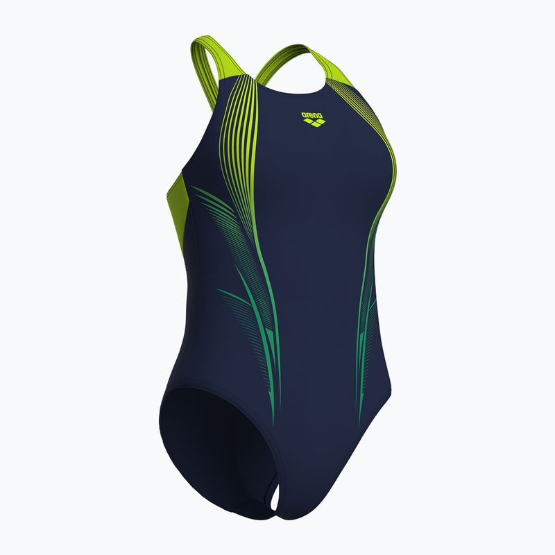 Costum de baie întreg pentru femei arena Blast V Back navy/artic lime 3
