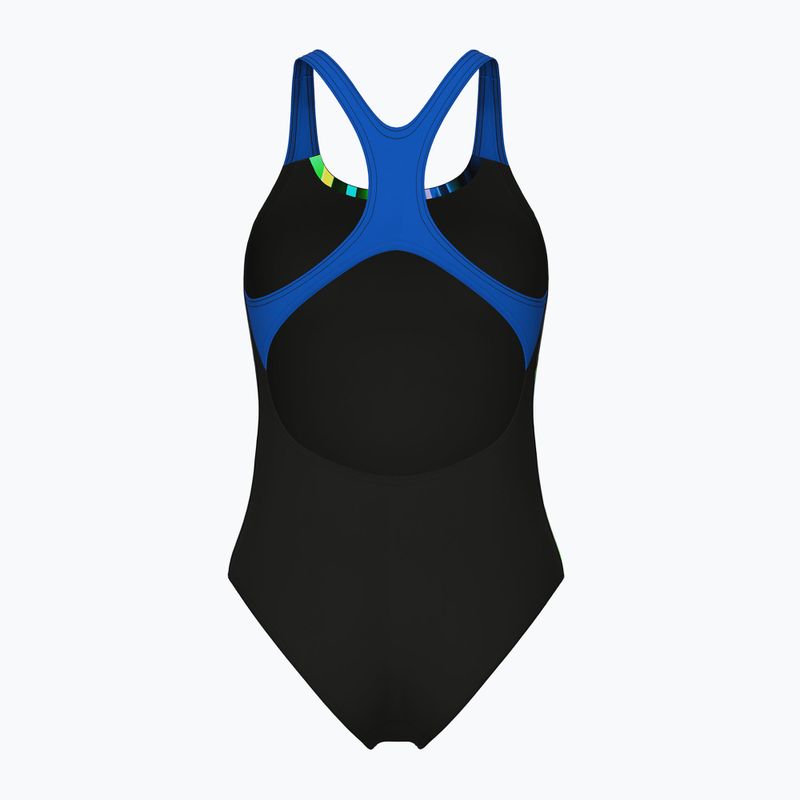 Costum de baie întreg pentru femei arena Bloom Swim Pro Back Lb multi black/black/blue china 2
