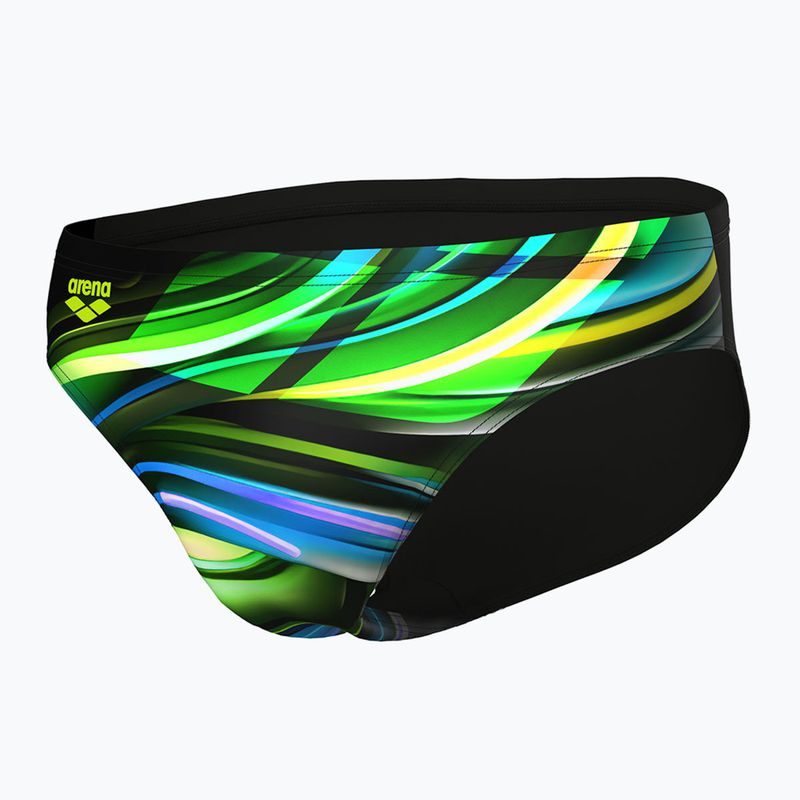 Slip de înot pentru bărbați arena Bloom Swim Briefs multi black/black 3