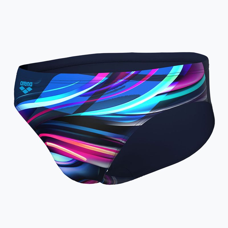 Slip de înot pentru bărbați arena Bloom Swim Briefs multi navy/navy 3