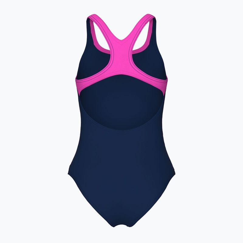 Costum de baie întreg pentru femei arena Logo Swim Pro navy/shocking pink 2