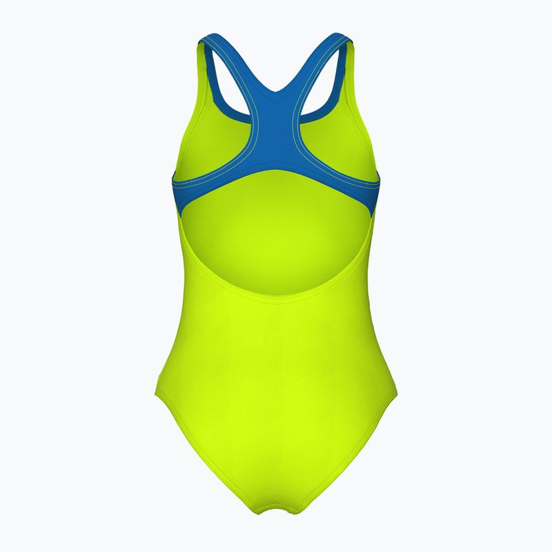 Costum de baie întreg pentru femei arena Logo Swim Pro artic lime/blue china 2