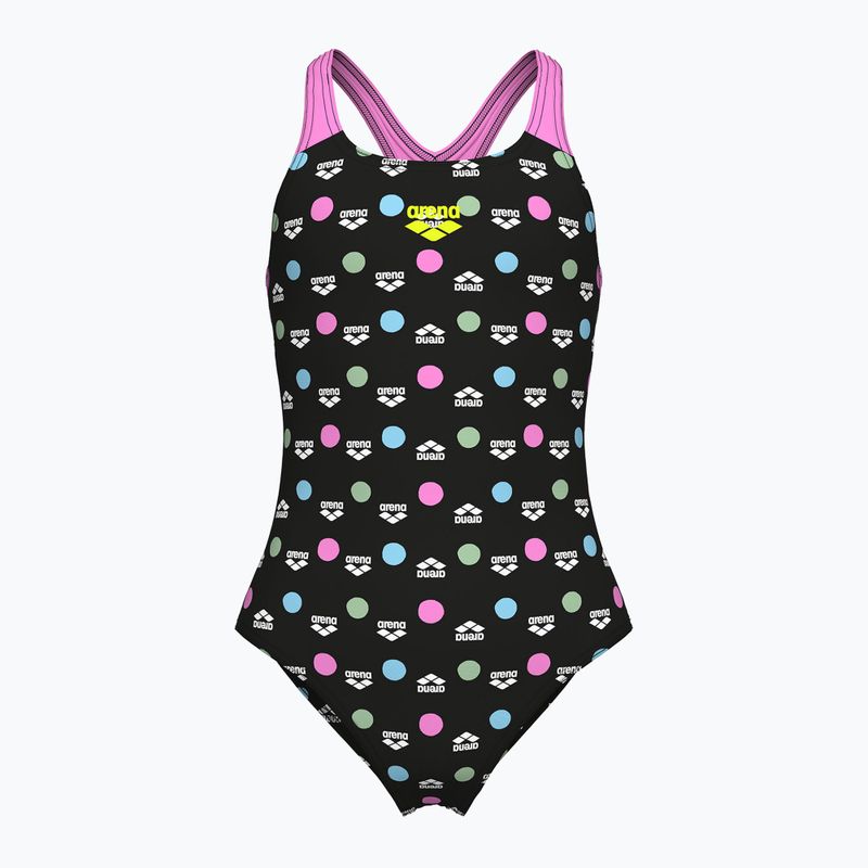 Costum de baie întreg pentru copii arena Multiple Dot Swim Pro Back multi black/orchid