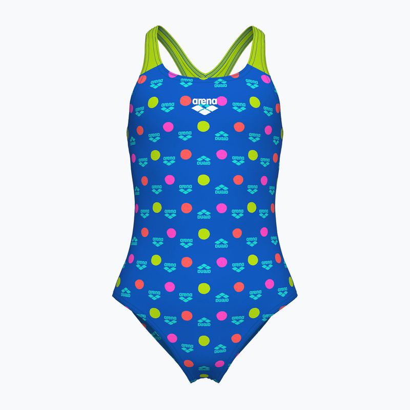 Costum de baie întreg pentru copii arena Multiple Dot Swim Pro Back multi blue/artic lime