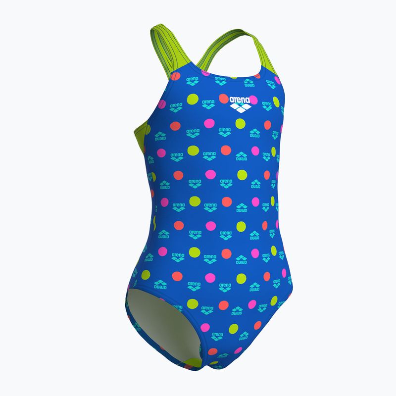 Costum de baie întreg pentru copii arena Multiple Dot Swim Pro Back multi blue/artic lime 3