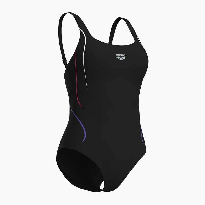 Costum de baie întreg pentru femei arena Ludovica Soft Curve Back black/black multi 3