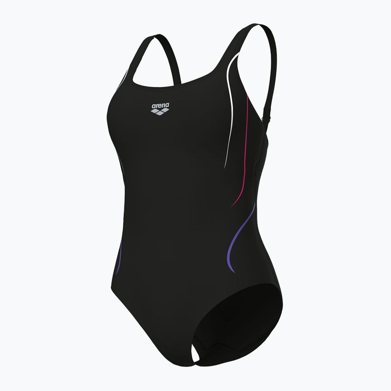 Costum de baie întreg pentru femei arena Ludovica Soft Curve Back black/black multi 4