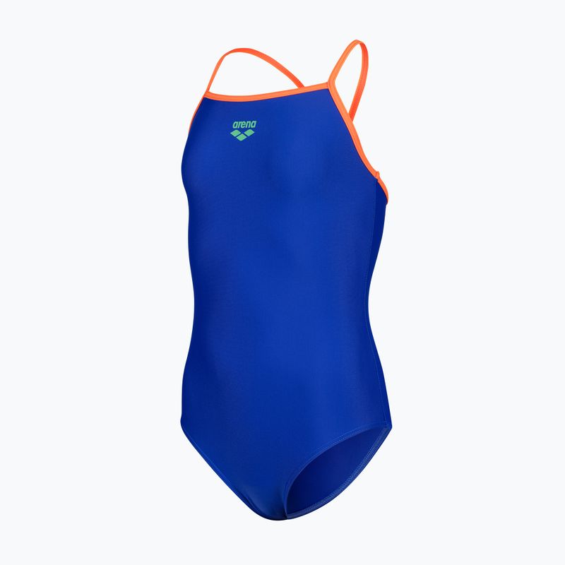 Costum de baie întreg pentru copii arena Light Drop Solid neon blue/team orange/team orange 3