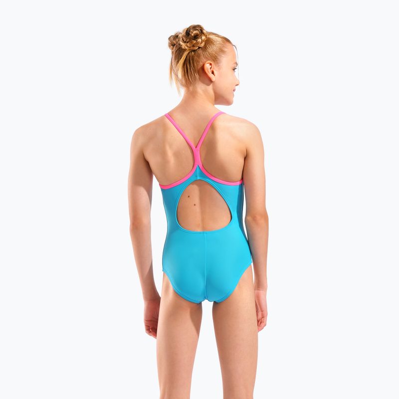 Costum de baie întreg pentru copii arena Light Drop Solid eyeblush/shocking pink/shocking pink 7