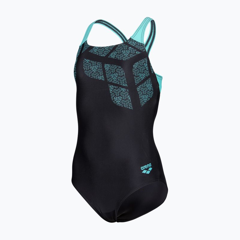Costum de baie întreg pentru copii arena Kikko Swim Pro Back black/water 3