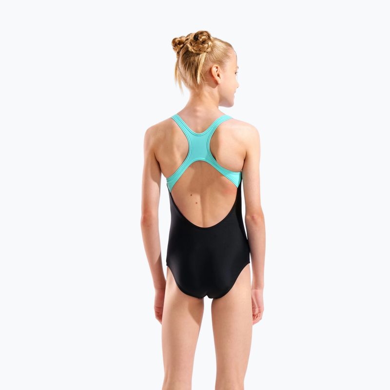 Costum de baie întreg pentru copii arena Kikko Swim Pro Back black/water 7