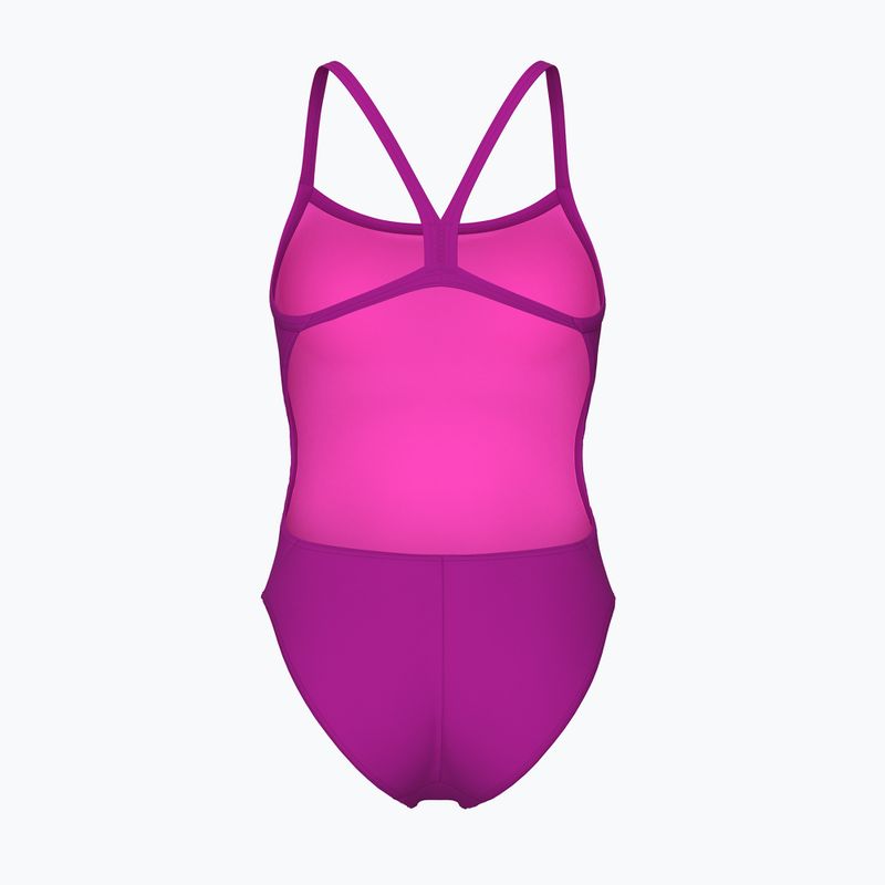 Costum de baie întreg pentru femei Arena Team Swimsuit Challenge Solid very fuchsia/team green 2