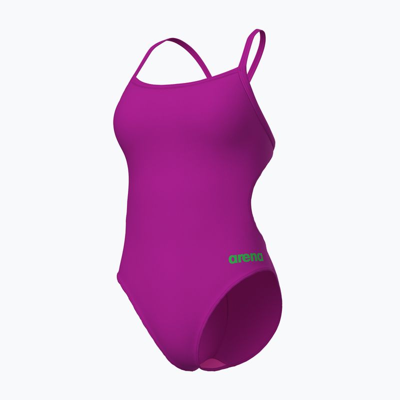 Costum de baie întreg pentru femei Arena Team Swimsuit Challenge Solid very fuchsia/team green 3