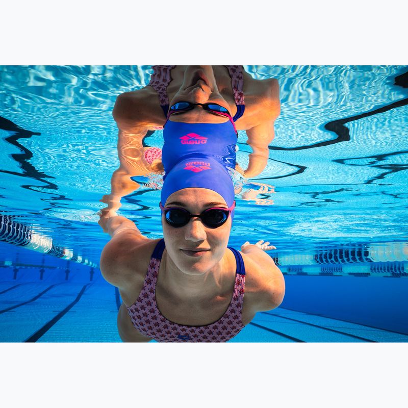 Cască înot arena Big Logo neon blue/shocking pink/yellow star 8