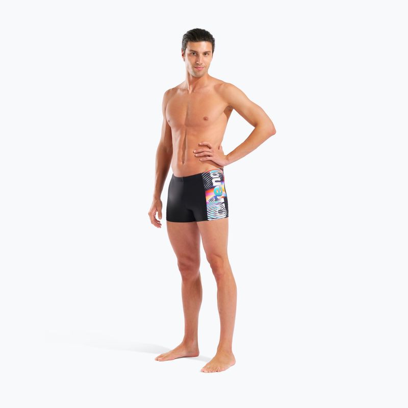 Boxeri de înot Arena Lit Logo Swim Short black/multi 6