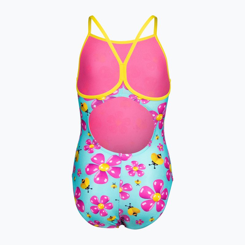 Costum de baie întreg pentru copii arena Spring Lightdrop Back water multi/yellow star 2