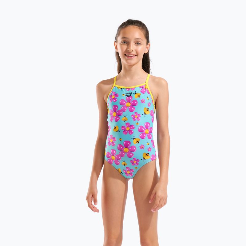 Costum de baie întreg pentru copii arena Spring Lightdrop Back water multi/yellow star 5