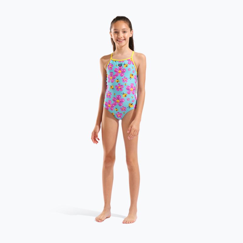 Costum de baie întreg pentru copii arena Spring Lightdrop Back water multi/yellow star 6