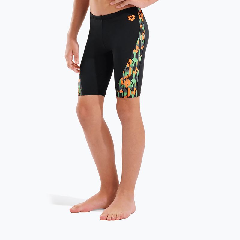 Jammer-uri de înot pentru copii arena Print Swim black/orange multi 5