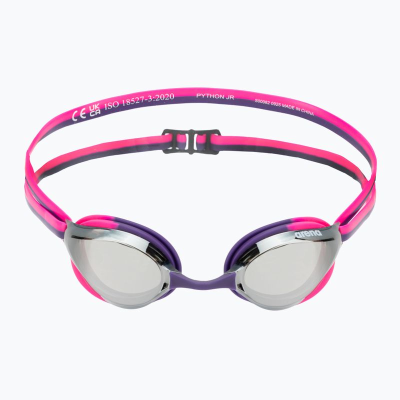 Ochelari de înot pentru copii arena Python Mirror Jr silver/shocking pink/plum 2