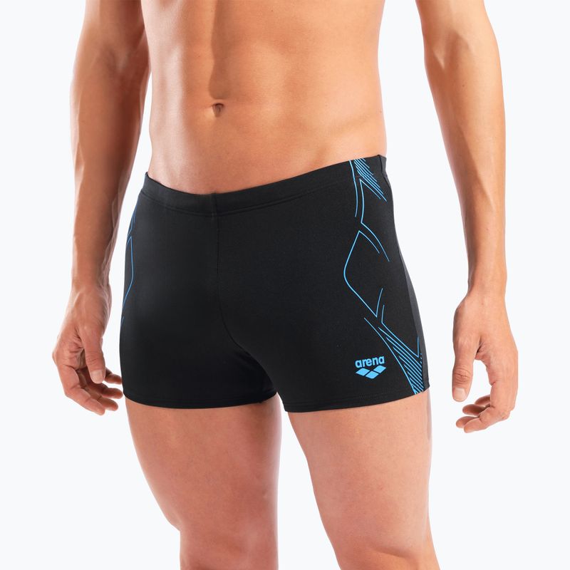 Boxeri de înot pentru bărbați arena Graphic Swim Short black/turquoise 8
