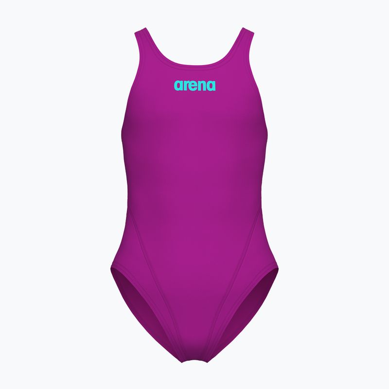 Costum de baie întreg pentru copii Arena Team Swim Tech Solid very fuchsia/water