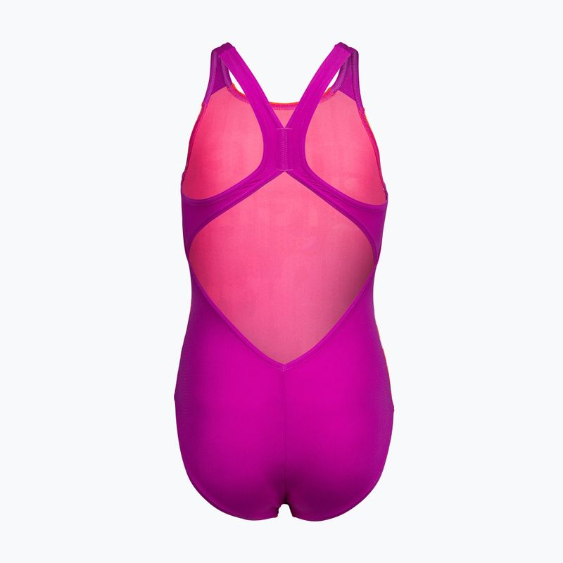 Costum de baie întreg pentru copii arena Multi Colours V Back pink multi/very fuchsia 3