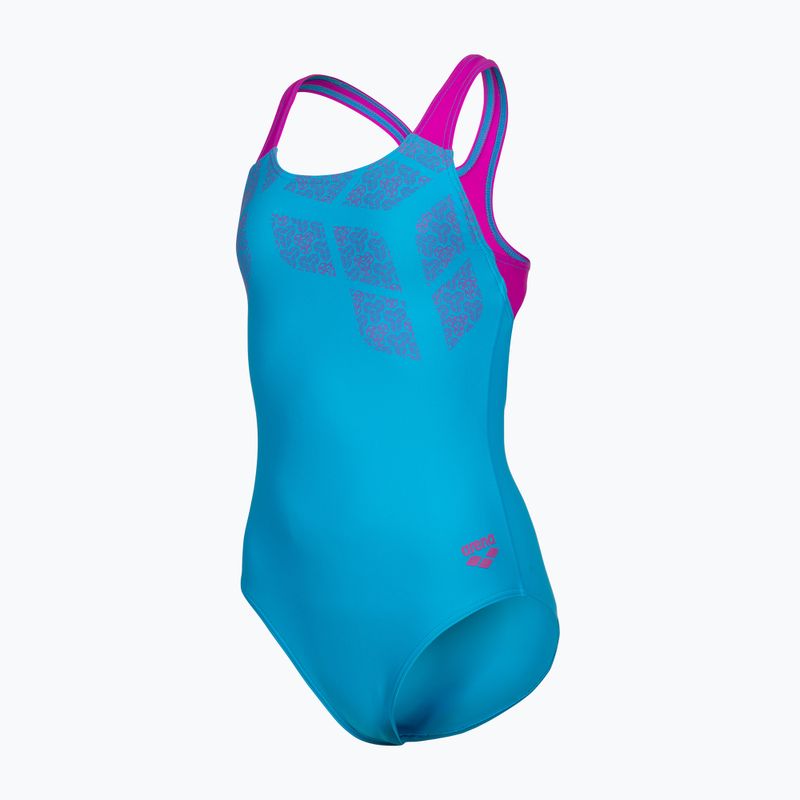 Costum de baie întreg pentru copii arena Kikko Swim Pro Back turquoise/very fuchsia 3