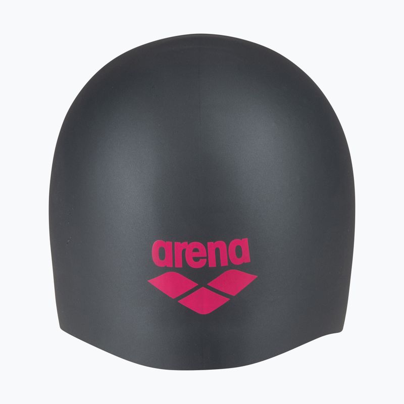 Cască înot arena Long Hair asphalt/pink 3