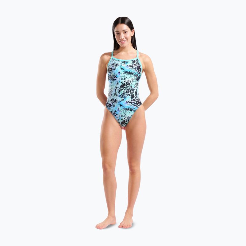 Costum de baie întreg pentru femei arena Earth View Xcriss Cross water multi/water 2