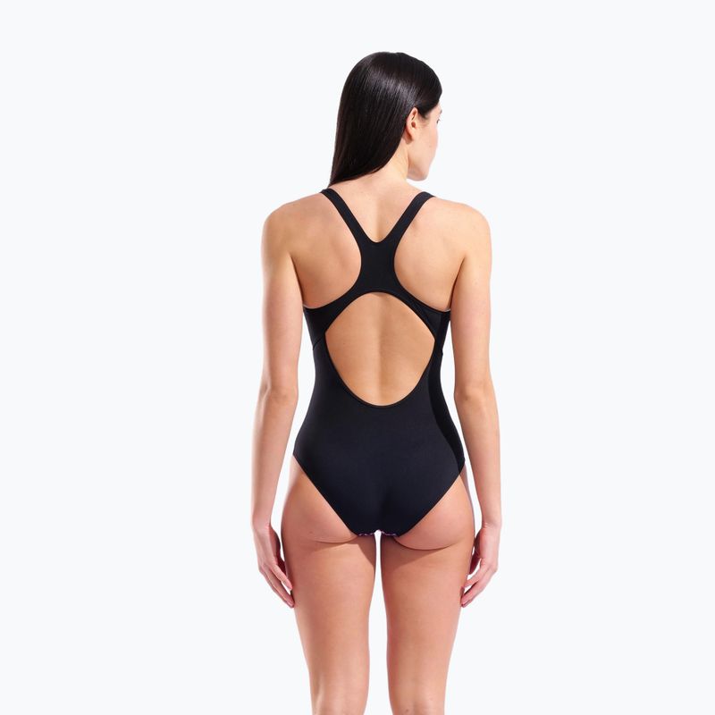 Costum de baie întreg pentru femei arena Peacock Swim Pro Back multi pink/black 3
