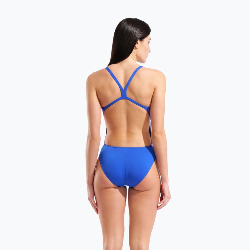 Costum de baie întreg pentru femei arena Earth Challange Back neon blue multi/neon blue/neon blue 3