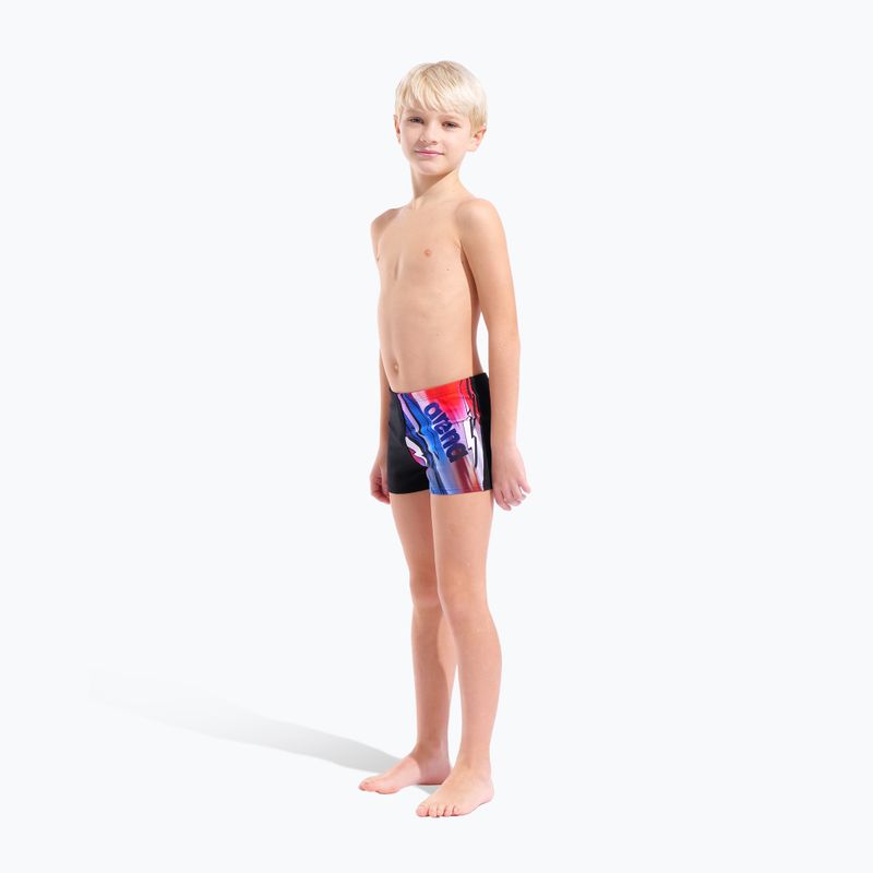 Boxeri de baie pentru băieți arena Loud Swim Short black/multi 2