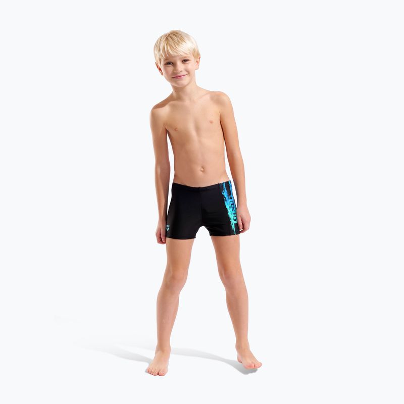 Boxeri de baie pentru băieți arena Loud Swim Short black/black multi 6