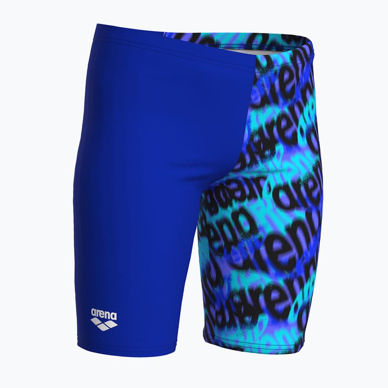 Jammer-uri de baie pentru copii arena Crowded Swim Jammer neon blue/neon blue multi 4