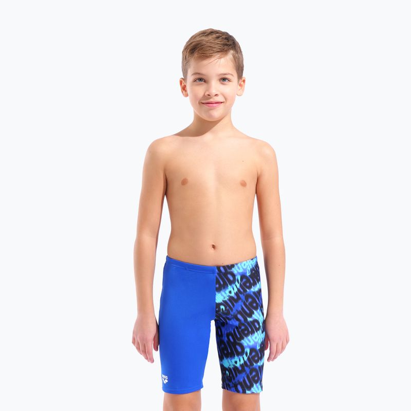 Jammer-uri de baie pentru copii arena Crowded Swim Jammer neon blue/neon blue multi 5