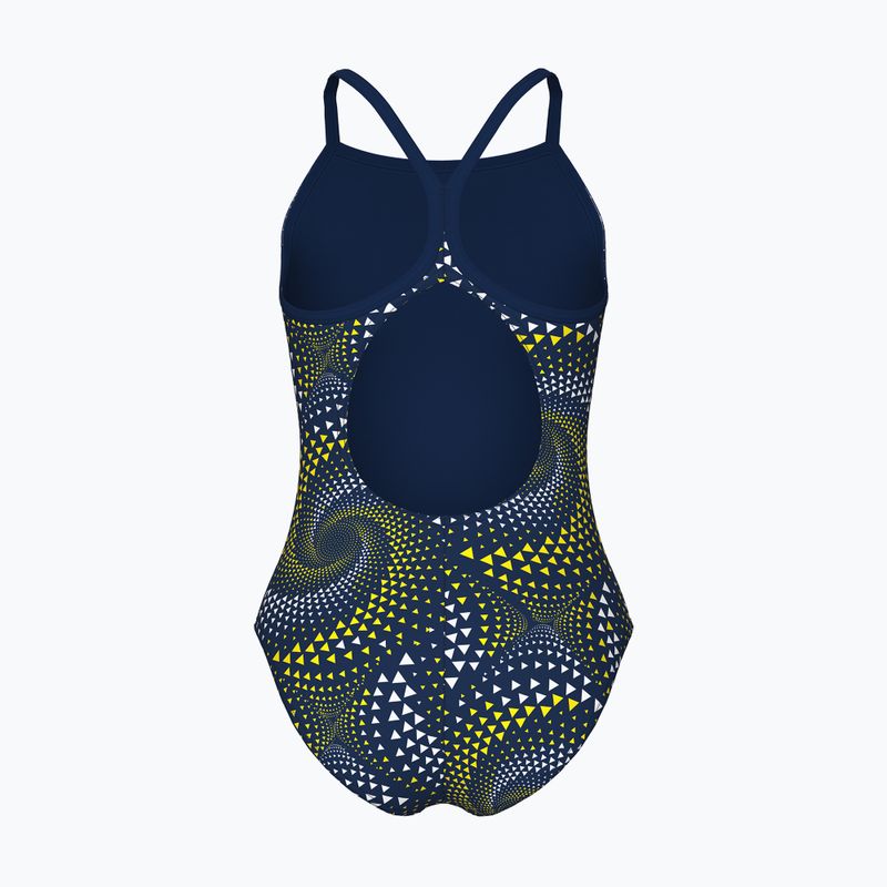 Costum de baie întreg pentru copii arena Fireflow Lightdrop Back navy/team navy yellow 2