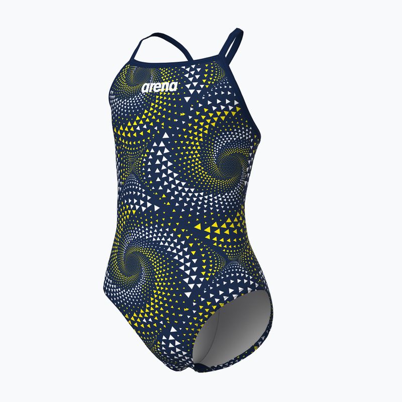 Costum de baie întreg pentru copii arena Fireflow Lightdrop Back navy/team navy yellow 3