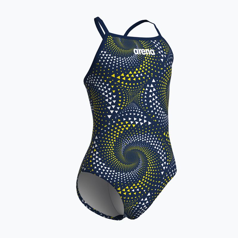 Costum de baie întreg pentru copii arena Fireflow Lightdrop Back navy/team navy yellow 4