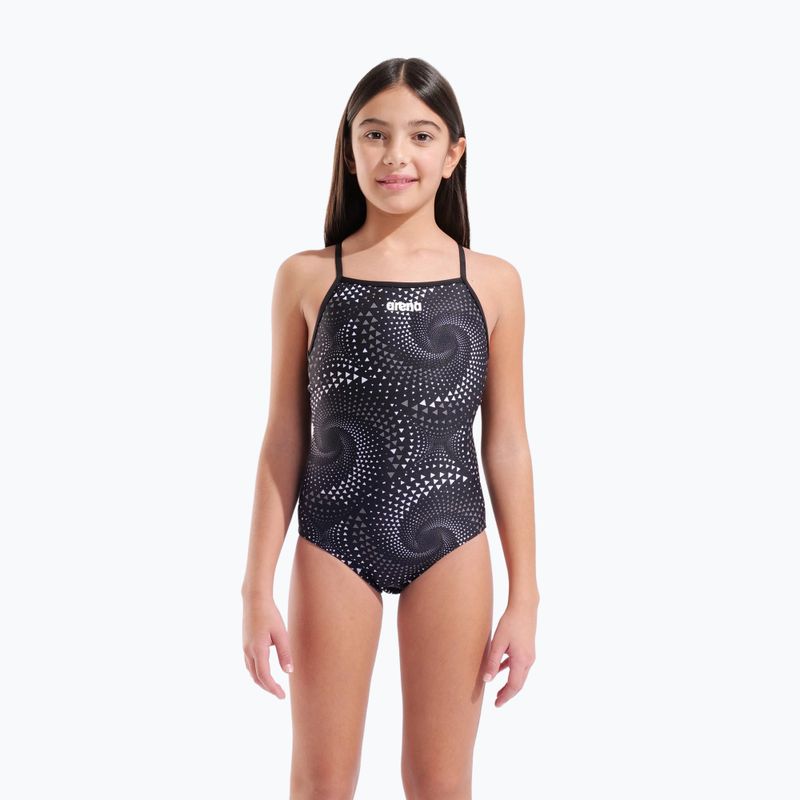 Costum de baie întreg pentru copii arena Fireflow Lightdrop Back black/team black 5